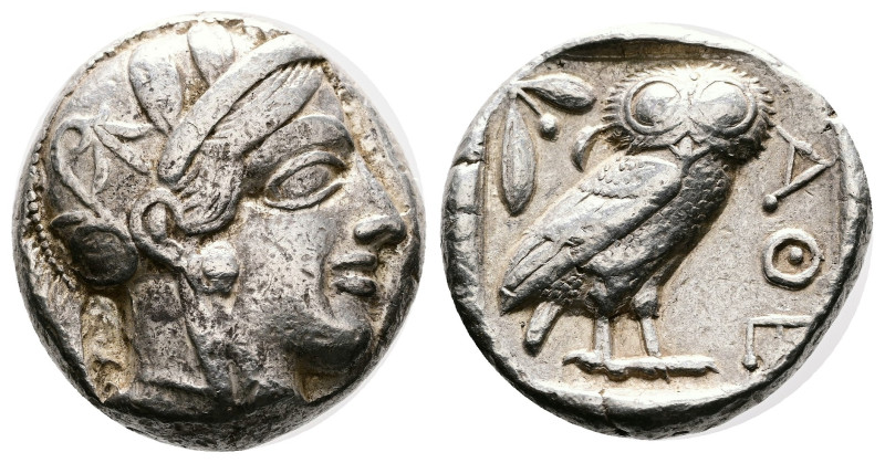 Attika. Athens, circa 470-454 BC. Silver Tetradrachm (22,5 mm, 17.21 g.). Helmet...
