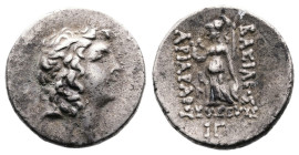 Cappadocian Kingdom, Ariarathes IX. Eusebes Philopator, circa. 100-85 BC, Silver Drachm ( 18 mm, 4.22 g.). Dated RY 13 = 89/8 BC. Diademed head of Ari...