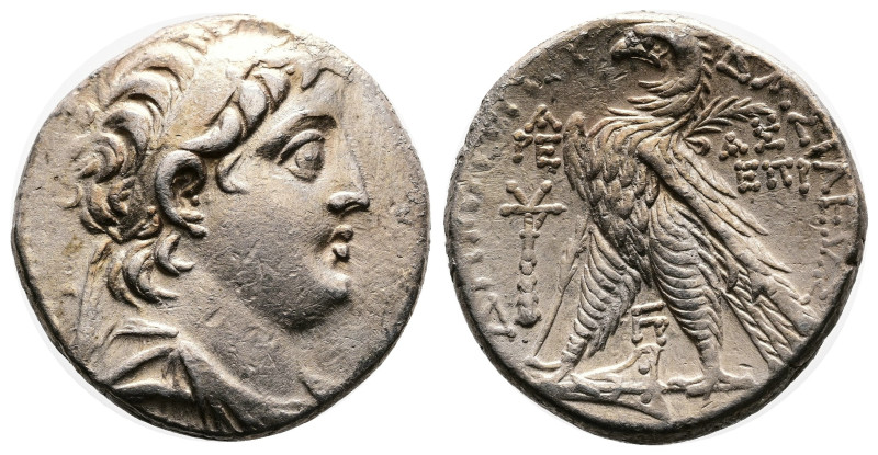Seleukid. Demetrios II Nikator (Second reign), 129-125 BC. Silver Tetradrachm ( ...