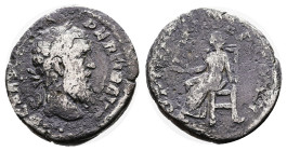 Pertinax, AD 193. Silver Denarius ( 18 mm, 2.99 g.). Rome mint. IMP CAES P HELV PERTIN AVG, laureate head of Pertinax to right. Rev. OPIDI TR P COS II...