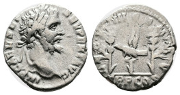 Septimius Severus, 193-211 AD. 'Legionary' Silver Denarius ( 17 mm, 2.58 g.). Rome mint, 193-194 AD. IMP CAE L SEP SEV PERT AVG, laureate head of Sept...