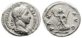 Severus Alexander, 222-235 AD. Silver Denarius ( 20 mm, 2.28 g.). Rome, 226 AD. IMP C M AVR SEV ALEXAND AVG, laureate and draped bust of Severus Alexa...