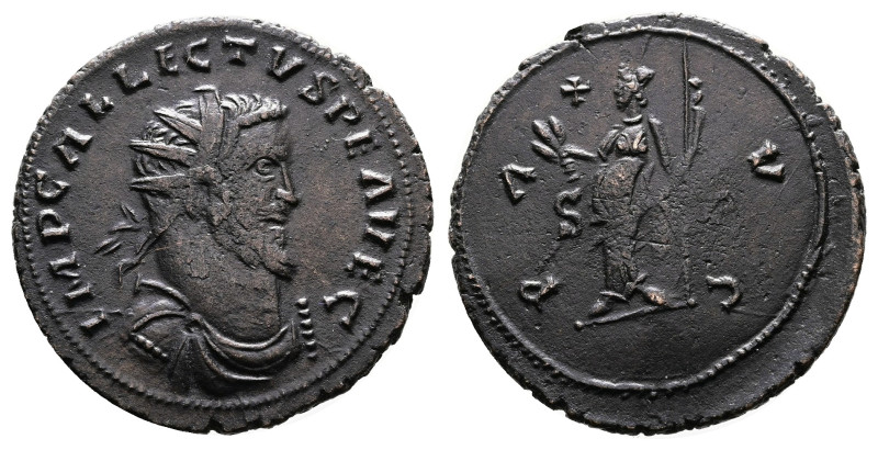 Allectus, AD 293-296. Ancient Imitation Bronze Antoninianus. Irregular mint. IMP...