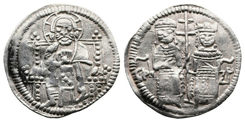 Stefan Uros IV Dusan, as Tsar, 1345-1355. AR Gros (19 mm, 1.24 g.). CΦb ZP ('Ste...