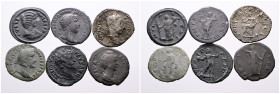 Roman Imperial, Selection of Six Billon Denarii: Hadrian, Antoninus Pius, Faustina I, Septimius Severus, Julia Domna, Severus Alexander. F-VF. SOLD AS...
