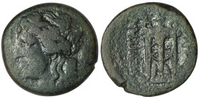 SICILY. Tauromenion. (Circa 305-289 BC)
AE Bronze (24mm, 11,96g)