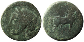 CARTHAGE. Second Punic War. (Circa 220-215 BC). Carthage mint
AE Trishekel (28mm, 16,23g)