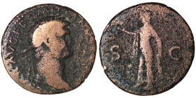 Domitian as Caesar (AD 69-81). Lugdunum (Lyon)
AE As (26mm, 9,21g)