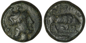 LUCANIA. Thourioi. (Circa 435-410/05 BC)
AE Bronze (16mm, 5,64g)