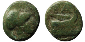 KINGS of MACEDON. Demetrios I Poliorketes (306-283 BC). Uncertain mint
AE Bronze (15mm, 3,53g)