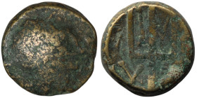 Eastern Celtic Tribes, Imitation of Macedonian issue under Philip V and Perseus (2nd century BC)
AE Bronze (18mm, 10,04g)