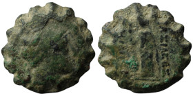 SELEUKID KINGS. Antiochos IV Epiphanes (175-164 BC). Ptolemaïs (Ake) mint
AE Bronze (15mm, 2,51g)