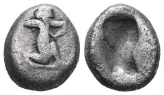 Greek Coins ACHAEMENID PERSIA. Time of Darius I-Xerxes I (ca. 505-480 BC). AR/ . Sardes mint. Persian king or hero, wearing cidaris and candys, quiver...