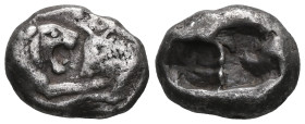 GREEK COINS KINGDOM OF LYDIA Croesus, 561–546 BC. Croesus, 561–546 BC. 1/3 silver stater (underweight, or 1/4 stater) . Obv.: Lion and bull facing eac...