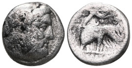 Greek Coins Seleukid Kingdom. Seleukos I Nikator. Drachm. 296-281 BC. Seleukeia on the Tigris. (SC-131.7). (Hgc-9, 32a). Anv.: Laureate head of Zeus r...