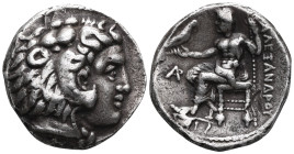 KINGS OF MACEDON. Alexander III 'the Great' (336-323 BC). Tetradrachm. Celtic imitation of Amphipolis mint. Obv: Head of Herakles right, wearing lion ...