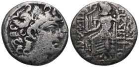 Greek SELEUKID KINGS OF SYRIA. Antiochos XI Epiphanes Philadelphos, circa 95/4-94/3 BC. Tetradrachm (Silver), Antiochia on the Orontes. Diademed head ...