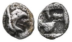 Ionia, Teos AR Obol.Ionia, Teos AR Obol. Circa 500-460 BC. Griffin seated right / Quadripartite incuse square. Balcer 69; SNG Copenhagen -; Klein 473....