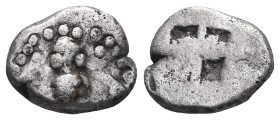 IONIA, Ephesos. Circa 550 BC. AR Obol . Bee with straight wings / Incuse punch. Karwiese Series III, type 16; SNG Copenhagen -; SNG von Aulock -; Klei...