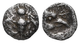 Greek Coins IONIA.Ephesos.(Circa 500-420 BC).Obol. Obv : Ε Φ. Bee. Rev : Ε Φ. Head of eagle right within incuse square. SNG Copenhagen 211; SNG Kayhan...