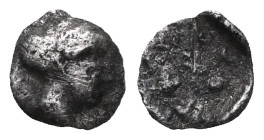 Greek Coins , obol , silver AR , fine.

 Weight:0,4 gr Diameter7,5 mm