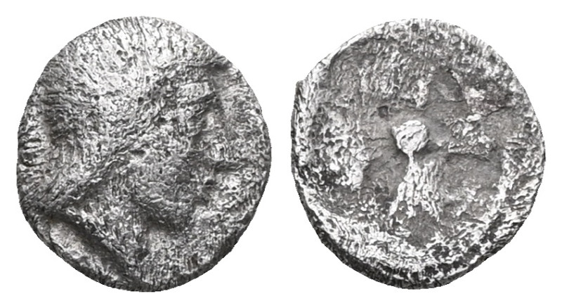 Greek Coins , obol , silver , fine.

 Weight:0,1 gr Diameter6,7 mm