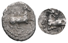 Greek Cilicia, Kelenderis AR Obol. Circa 425-400 BC. Horse prancing right / Goat left, head right; KE above. SNG France 116-117; SNG Levante 29. Good ...