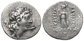 Greek Coins Cappadocian Kingdom. Ariarathes IX Eusebes Philopator. Drachm. RY 4 = 98/7 BC. Eusebia-Mazaka. (Cf. Simonetta-3a). Anv.: Diademed head rig...