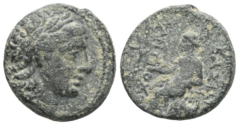 Greek Coins Seleukid Kingdom. Antiochos I Soter. AE 19. 281-261 BC. Antioch on t...