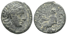 Greek Coins Seleukid Kingdom. Antiochos I Soter. AE 19. 281-261 BC. Antioch on the Orontes. (SNG Spaer-206). (SC-351.1). (Hgc-9, 169). Anv.: Diademed ...