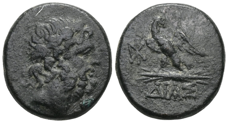 Greek Bithynia, Dia, AE 20 , ca. 85-65 BC Obv: Diademed head of Zeus right Rev: ...