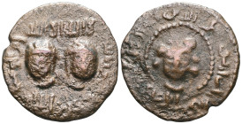 ISLAMIC COINS ARTUQID of MARDIN.Najim al-Din Alpi.(1152-1176).No mint & No Date.AE Dirhem. ﻣﻠﻚ ﺩﻳﺎﺭ ﺑﻜﺮ Ruler of Diyarbakir Obv : لا اله الا الله / مح...