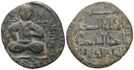 ISLAMIC, Ayyubids. Egypt . al-Nasir I Salah al-Din Yusuf (Saladin). AH 564-589 / AD 1169-1193. Æ Dirhem . Unlisted (Mayyafariqin[?]) mint. Dated AH 58...