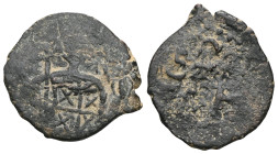 Islamic Coins , Rum Seljuq, Mas'ud I, Byzantine style Rukn ad-Din Mas'ud I b. Qilij Arslan, 1116-1155 AD / 510-551 AH , Bronze AE.

 Weight:1,6 gr D...