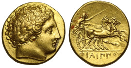 AU 4/5 3/5 | Philip II c. 355-348 BC gold Stater