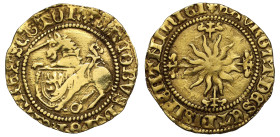 Scotland, James IV gold Half-Unicorn, no stops both sides