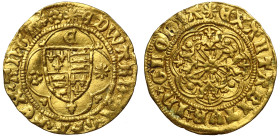Edward IV first reign gold Quarter-Ryal light coinage initial mark sun