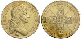 VF30 | Charles II 1684 gold Five Guineas Elephant & Castle