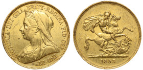Victoria 1893 gold Five Pounds