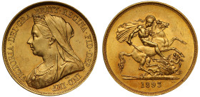 MS62 | Victoria 1893 gold Five Pounds