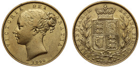 Victoria 1848 gold Sovereign, Second head