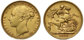 Australia, Victoria 1874-M gold Sovereign Melbourne mint