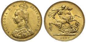 Victoria 1887 gold Sovereign, Jubilee head London