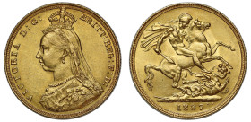 Victoria 1887 gold Sovereign