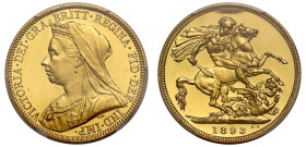 UNC DETAILS | Victoria 1893 gold proof Sovereign