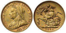 Australia, Victoria 1894-M gold Sovereign Melbourne mint
