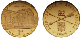 PF63 UCAM | South Africa, 1985 gold proof 1oz 75th Anniversary of Parliament
