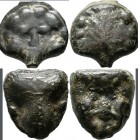 Sizilien - Städte: Siracusa 435-415 v. Chr.: Lot 2 Stück, Æ-Trias, 21,35 mm, 11,27 g, und sehr selten Æ-Hexas, 14 mm, 4,56 g, sehr schön, sehr schön-v...