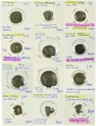 Italien: Sizilien: Lot 12 x antike sizilianische Münzen, ungeprüft, alle in Münzrähmchen, gekauft wie gesehen, keine spätere Reklamation möglich / Bou...