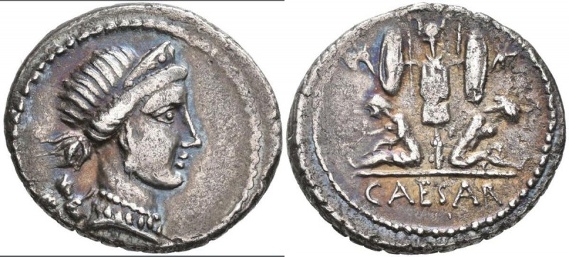 Gaius Iulius Caesar (49/48 v.Chr.): AR-Denar 46-45 v. Chr., 3,75 g, Kampmann 1.9...